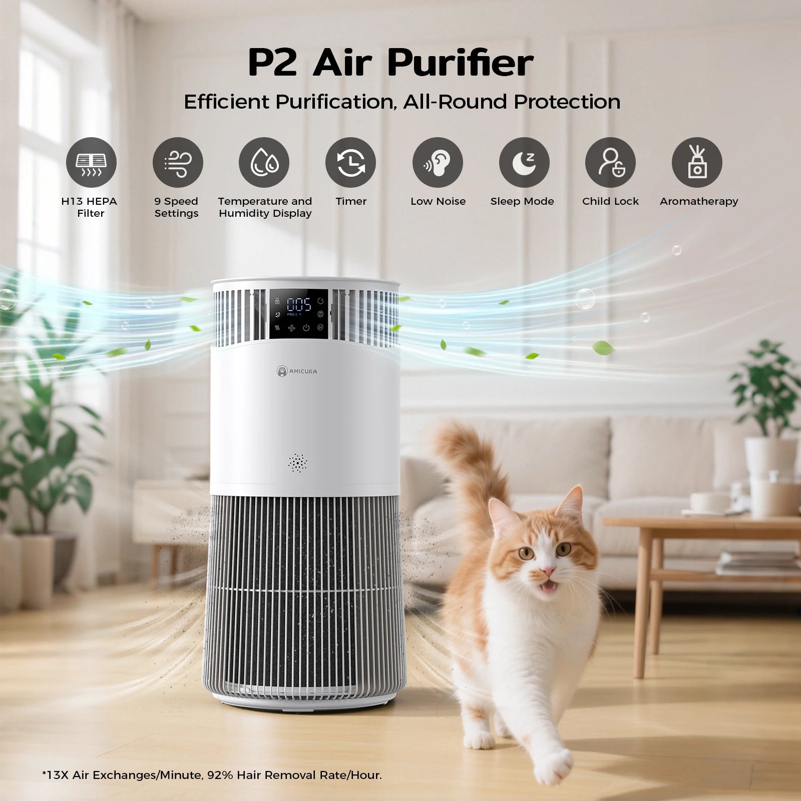 Air Purifier for Pet Allergy Sufferers, Pet Hair Removal