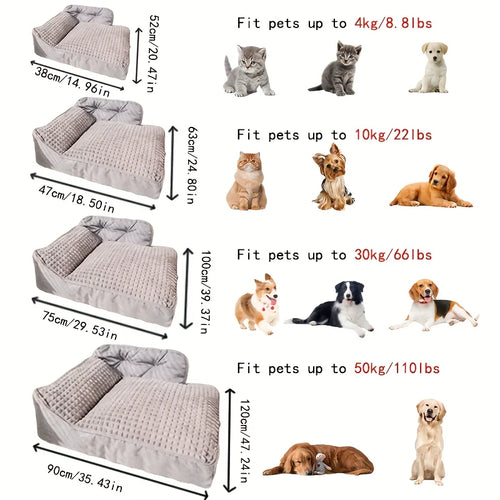 Bed Sofa, Dog and Cat Sleeping, Machine Washable, Perfect Pet Paradise for the Living Room