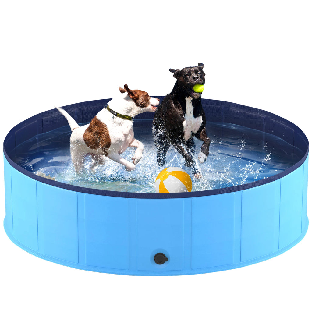 Portable, Foldable, Collapsible, Anti Slip,  Hard Plastic Pool for Pets
