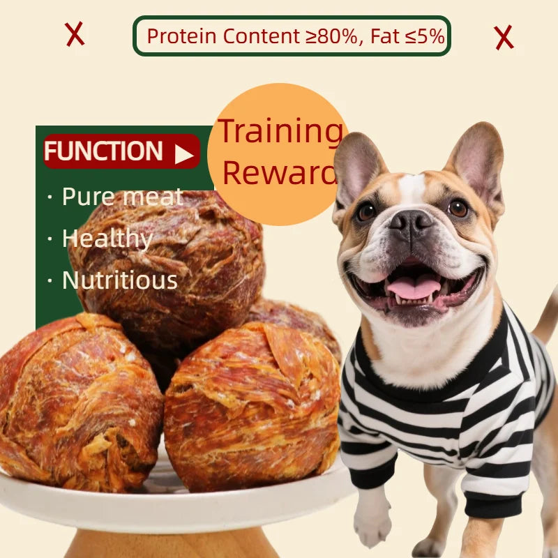 Chicken Meatball Dog Chew Treats , Promotes Dental Health
